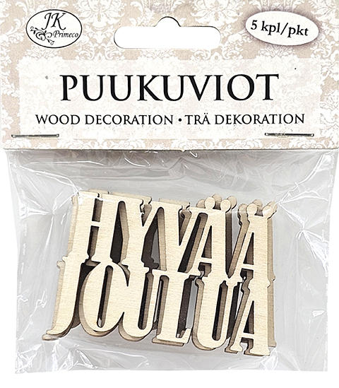 Puukuviot Hyvää joulua 5kpl