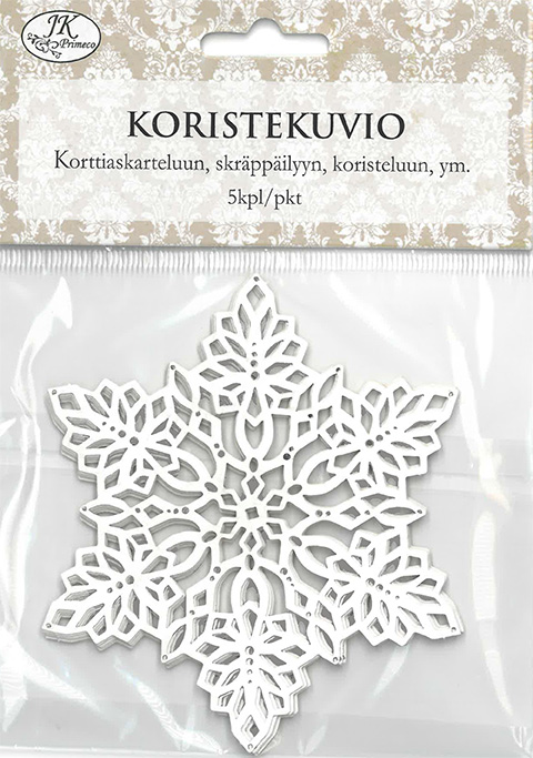 Koristekuvio Lumihiutale valkoinen 5kpl