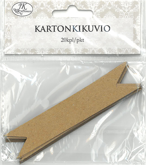 Kartonkikuvio Kyltti uusioruskea 20kpl