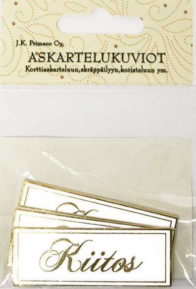 Askartelukuviot Kiitos 2 kulta 6kpl