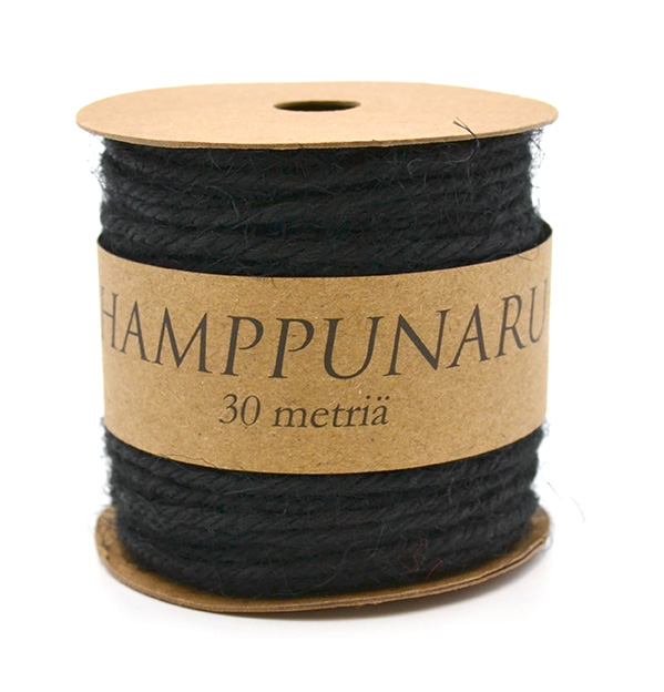 Hamppunaru 2mm x 30m musta 