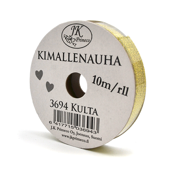 Kimallenauha 1cm x 10m kulta