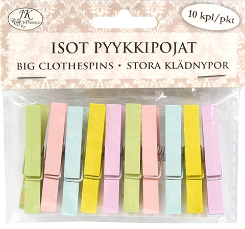 Isot pyykkipojat pastellilajitelma 10kpl