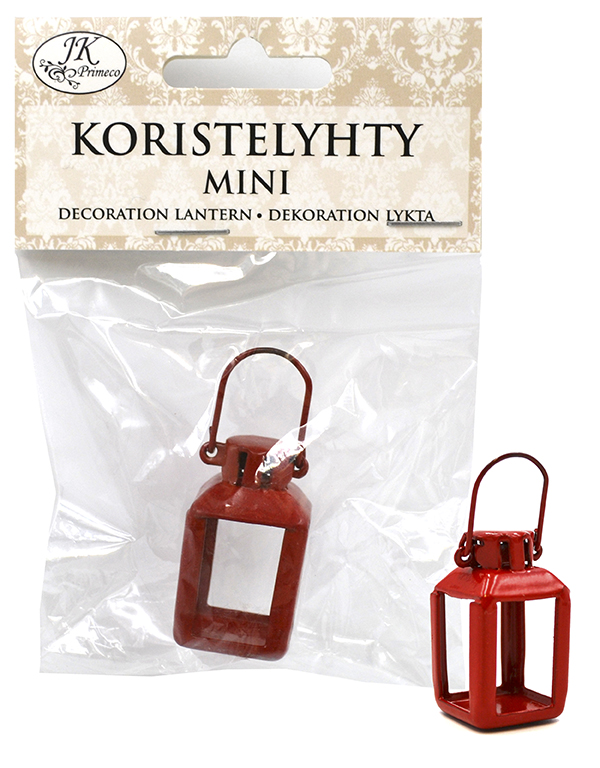 Koristelyhty mini punainen