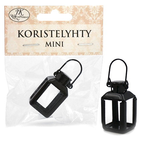 Koristelyhty mini musta