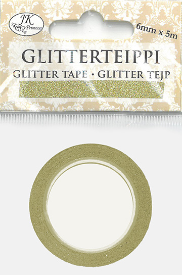 Glitterteippi 6mm x 5m kulta