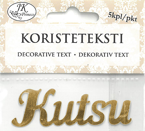 Koristeteksti Kutsu kultafolio 5kpl