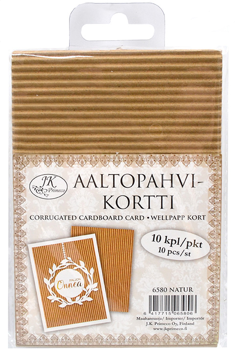 Aaltopahvikortti natur 10kpl