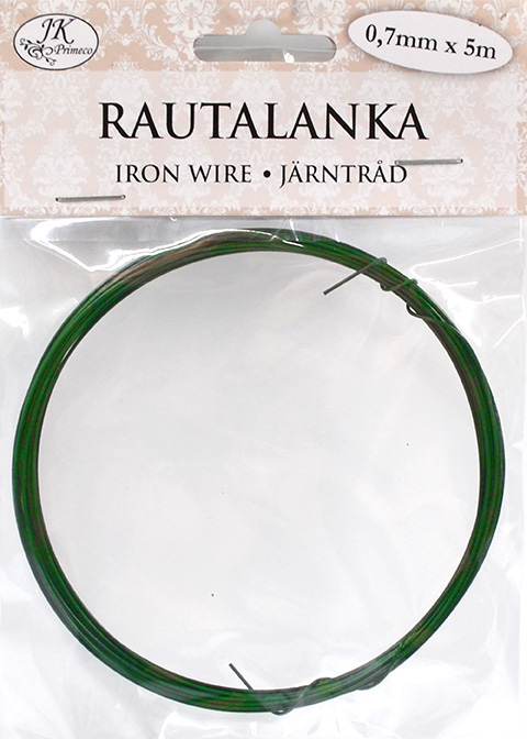 Rautalanka 0,7mm x 5m vihreä