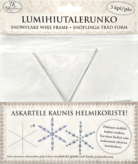 Lumihiutalerunko hopea 3kpl