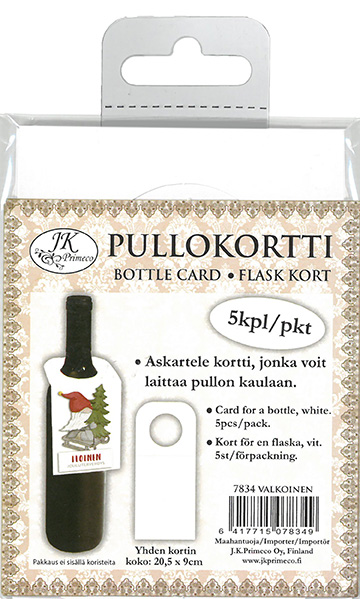 Pullokortti valkoinen 5kpl