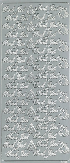 Peel-off´s sticker God Jul silver