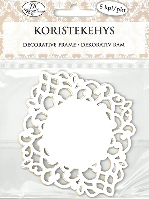 Koristekehys Ornamentti valkoinen 5kpl