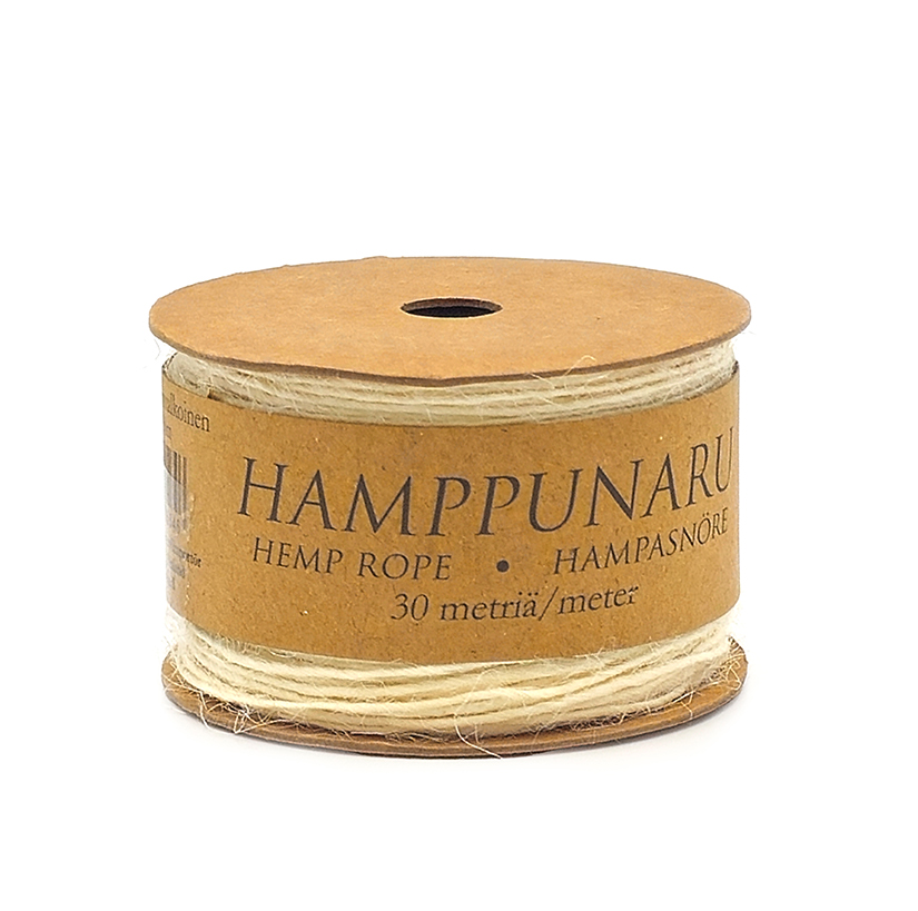 Hamppunaru 1mm x 30m luonnonvalkoinen