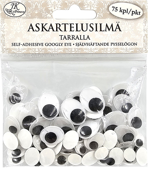 Askartelusilmätarra soikea 75kpl