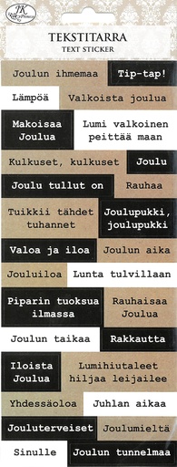 [2651] Tekstitarra Joulusanonnat musta-natur