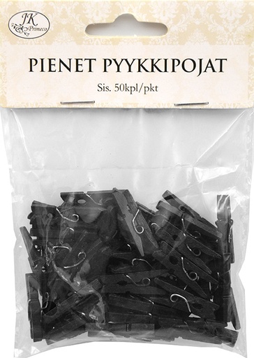 [3812] Pienet pyykkipojat musta 50kpl