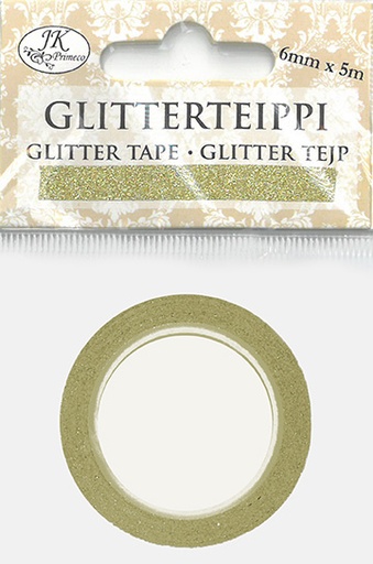 [3900] Glitterteippi 6mm x 5m kulta