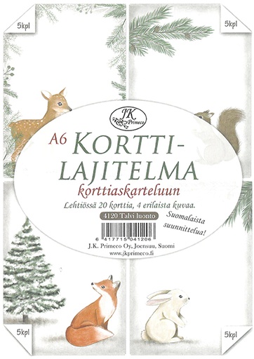 [4120] Korttilajitelma A6 Talvi luonto 20ark