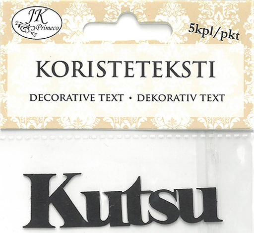 [4221] Koristeteksti Kutsu musta 5kpl