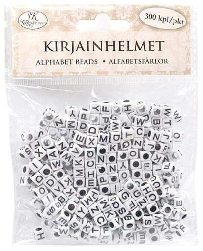 [4610] Kirjainhelmet valkoinen 300kpl