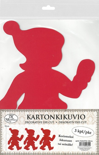 [4694] Kartonkikuvio Tonttu 30cm 3kpl