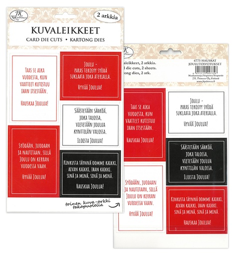 [4775] Kuvaleikkeet Hauskat joulutoivotukset 2ark