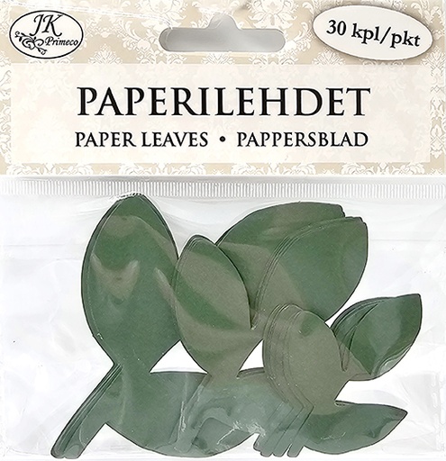 [4945] Paperilehdet vihreä lajitelma 30kpl