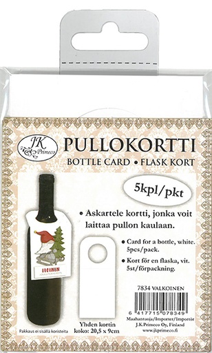 [7834] Pullokortti valkoinen 5kpl