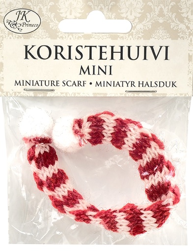 [8398] Koristehuivi mini punavalkoinen