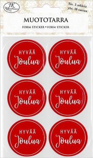 [8927] Muototarra Hyvää joulua punainen 3ark