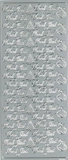 [9535] Peel-off´s sticker God Jul silver